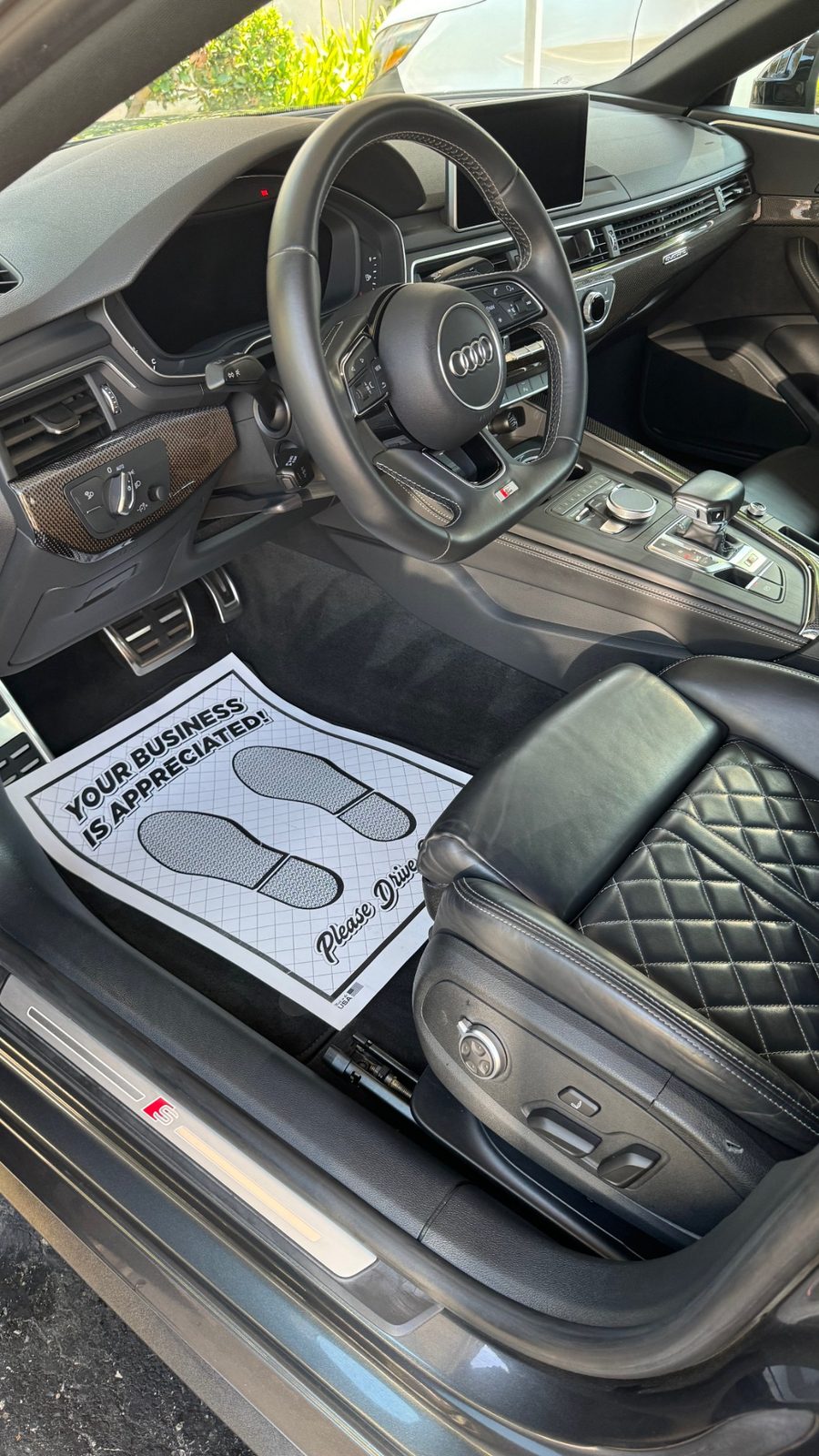 Audi interior detailing in progress