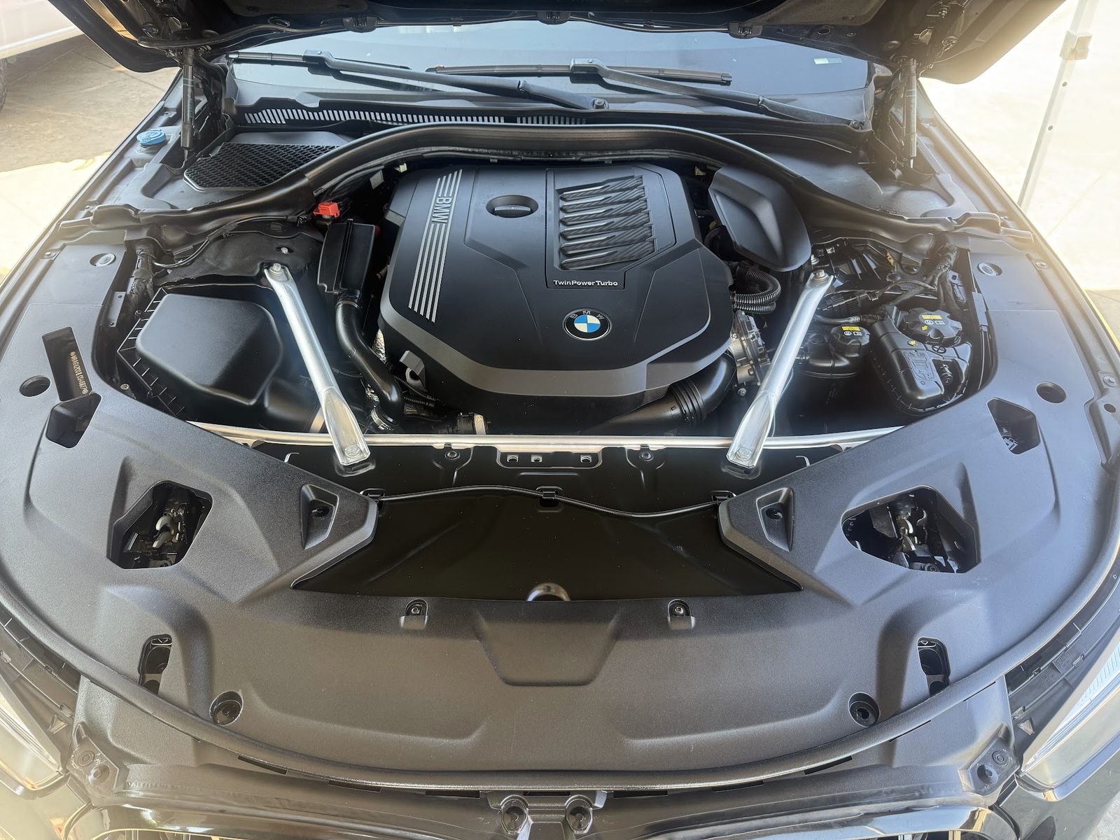 Cleaned and dressed engine bay